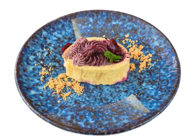 Dessert plated on ceramic